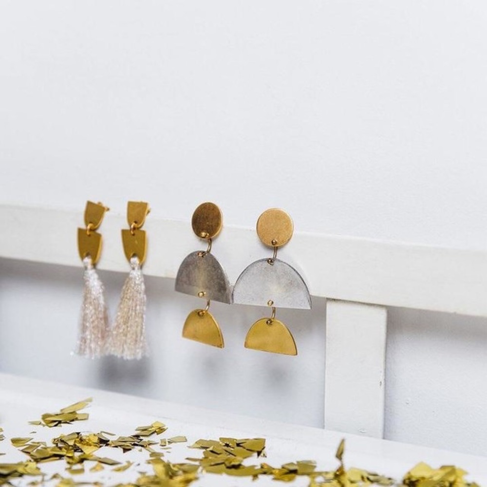 LAST Madewell Tassel Earrings Silver Posts - Picture 5 of 6
